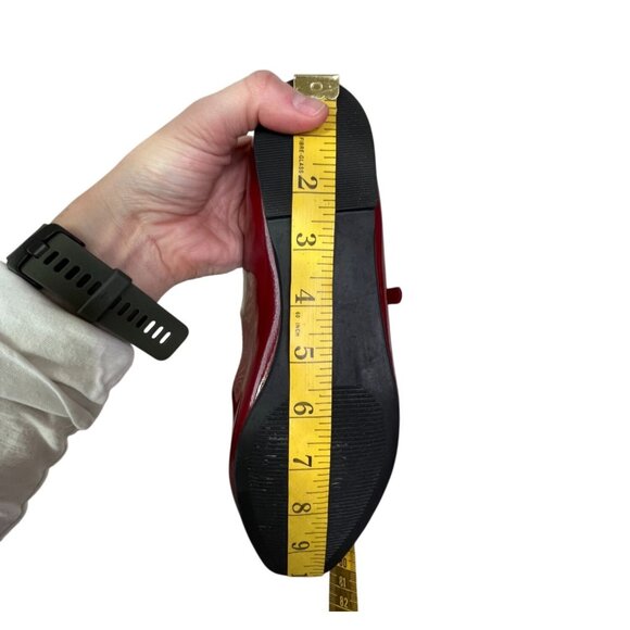 Steve Madden Caddie Faux Patent Leather Mary Jane Deep Red Flats Size 8M - Picture 13 of 13